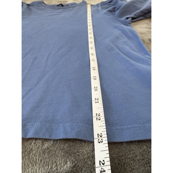 J.Crew Women's Floral Crochet Accent Puff Sleeve Blouse M Blue Officewear Church - Picture 8 of 8